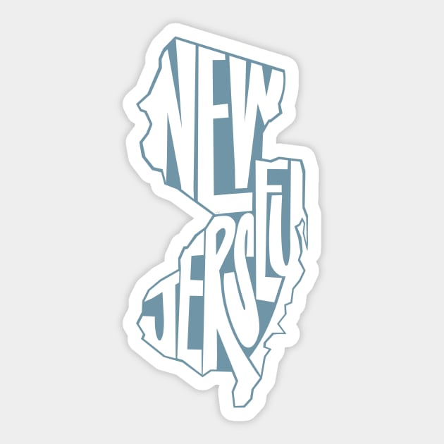 New Jersey - Blue Sticker by mmirabella